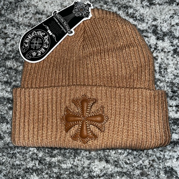Chrome Hearts | Accessories | Chrome Hearts Brown Beanie | Poshmark